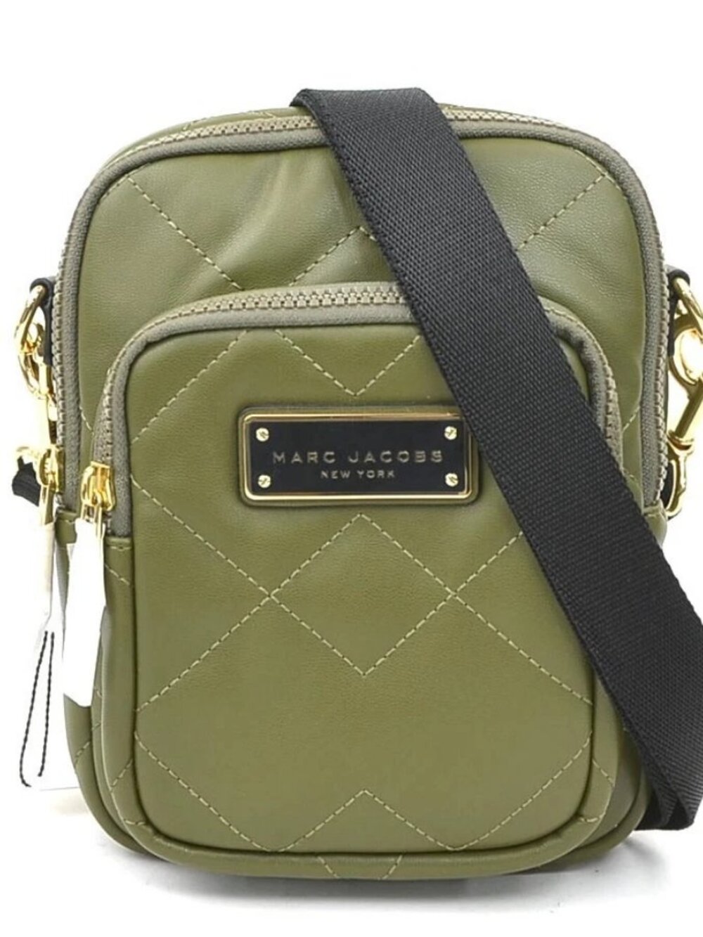 MARC JACOBS Shoulder Bag Khaki Leather -